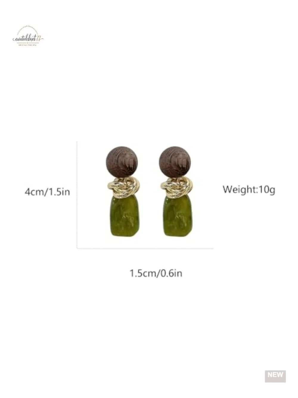 Retro Geometric Statement Earrings Lightweight Resin Imitation Amber Dangle Drop